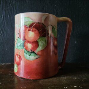 Antique Imperial PSL Porcelain Mug With Hand-Painted Cherry Design